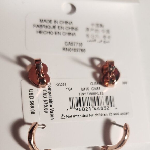 Kate Spade New York Cubic Zirconia Earrings Set – Timeless Sparkle - Picture 4 of 6